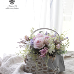 ハンドメイドドライフラワー　ラベンダー ディスプレードーム 煌めきガラスドームアレンジ（ラベンダー） アートフラワー fleurdelis