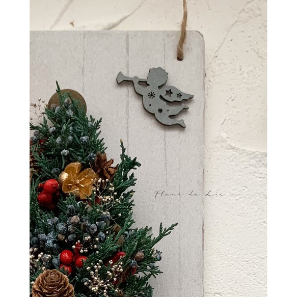 【特集掲載】【Creema限定クリスマス2021】Christmas Wall-mounted tree 壁掛けツリー 3枚目の画像