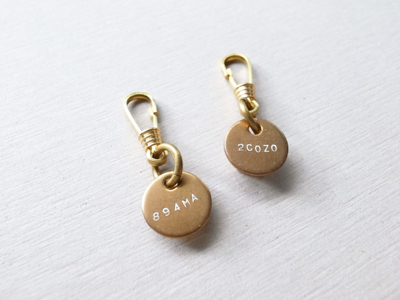 NAME PLATE MINI NASU ○ 真鍮/オリジナル/刻印/キーホルダー/ネーム