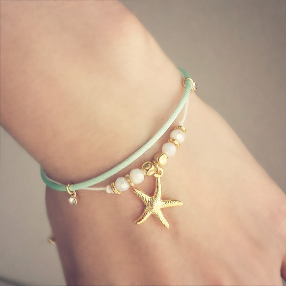 再販3＊夏の思い出Bracelet♡ヒトデ 2枚目の画像