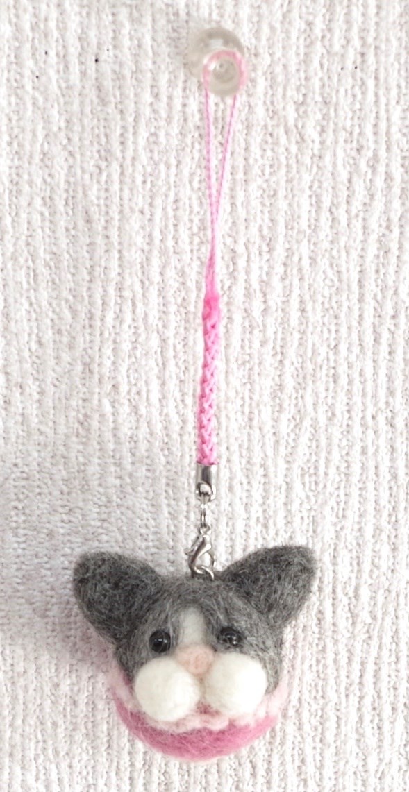 Urbanvilla - 羊毛フェルト【猫】コロリンにゃんこストラップ  