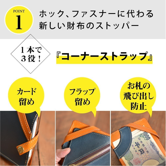 【3日以内発送】《特許》薄さ7mm・機能性を極めた折財布【理 kotowari® slim】（ルージュレッド） 7枚目の画像