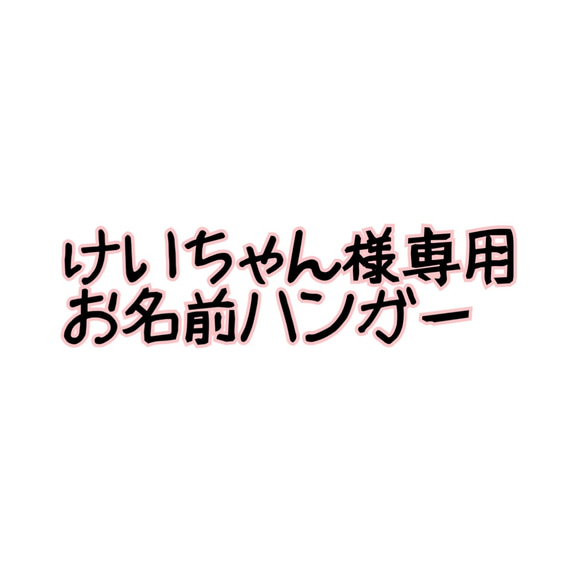 けいちゃん様専用 お名前ハンガー 1枚目の画像