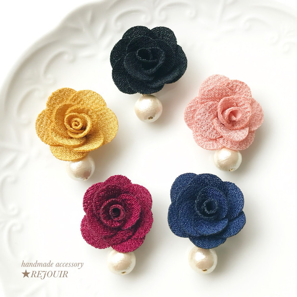 rose × cotton pearl pierce*° 1枚目の画像