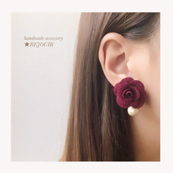 rose × cotton pearl pierce*° 4枚目の画像