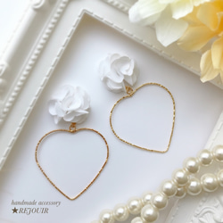 white flower × heart pierce*° 1枚目の画像