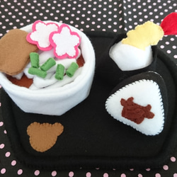 フェルトままごと☆きつねうどん&おにぎりセット☆受注製作 おもちゃ