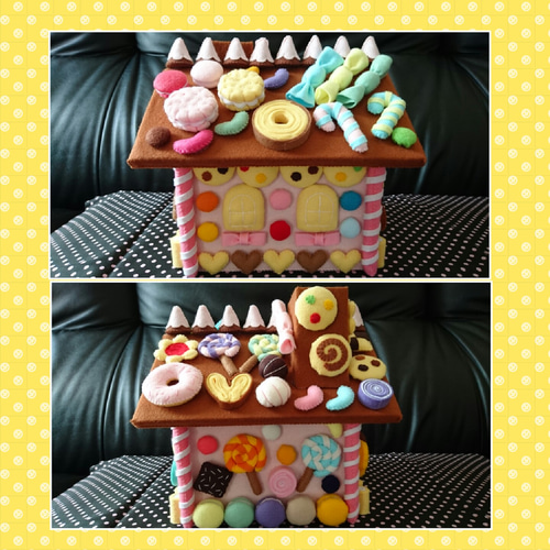22 フェルトままごと　お菓子の家　オーダーページ フェルトままごと型紙作家𖧷ソーダカフェ (@sodacafe_felt