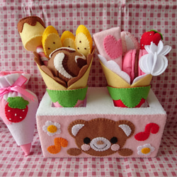 フェルトままごと☆天ぷらうどん&おにぎりセット☆受注製作 おもちゃ