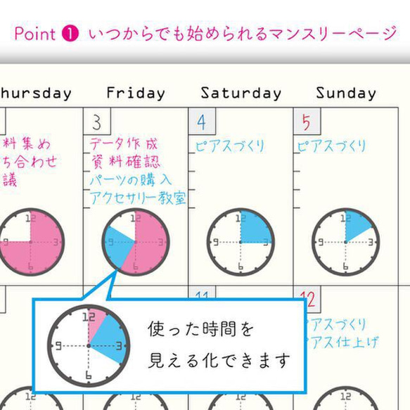 時間記録ノート ／ A5  表紙: 薄手（淡クリーム色） 7枚目の画像