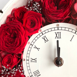 再販♡真っ赤な花時計（置き&掛け）花色変更可能！ウェディング♡花時計 プリザーブドフラワー 7枚目の画像