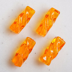 Import 6pcs  Acrylic Beads アクリルビーズ JELLY ORANGE LPC013OG 2枚目の画像