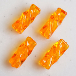 Import 6pcs  Acrylic Beads アクリルビーズ JELLY ORANGE LPC013OG 3枚目の画像