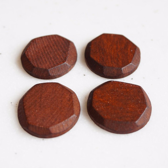 カボション ハンドメイド素材 デコパーツ　Wooden Beads 宝石 ウッド チャームWood WFR028DBR 2枚目の画像