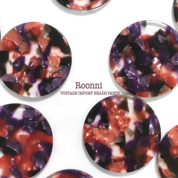 IMPORT 2P BIG ACRYLIC CHARM BEADS アクリルビーズ インポート 1枚目の画像