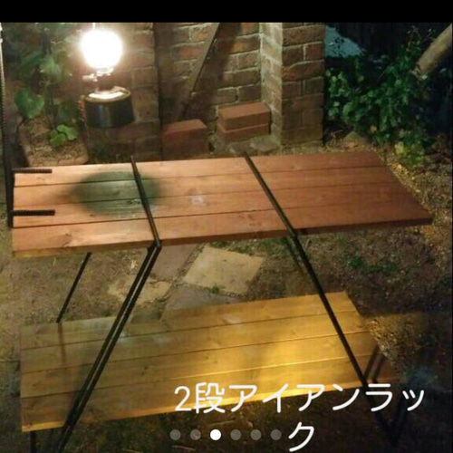 多機能 3way アイアンラック アイアンシェルフ 囲炉裏テーブル