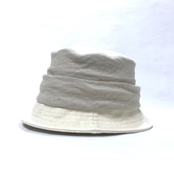 帆布と綿麻の「クシュっと夏の帽子」 9枚目の画像