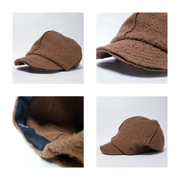 毛布みたいなウール生地で作った冬の帽子「mofu」 3枚目の画像