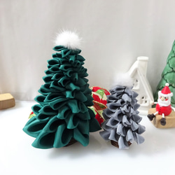 リボンレイのクリスマスツリー大　エヴァーグリーン＜送料込＞ 4枚目の画像