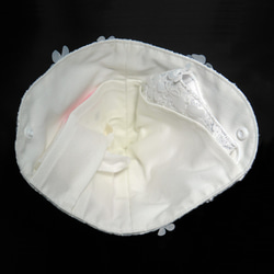 ストレッチレース マスクケース ホワイト 3D フラワー 刺繍 ウェディング レース 可愛い LASE-3D-W-MK 3枚目の画像