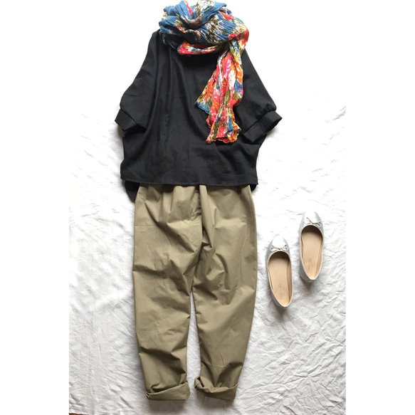 セミオーダー ベーシックベージュ ちょうど良い大人サルエルパンツ  