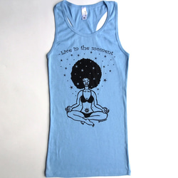 yocomoco.art yoga tank 2013 'Afro girl' PINK ピンク 3枚目の画像