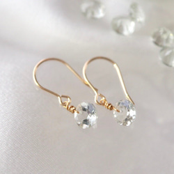 2月の誕生石✶選べる金具✶美しい透明感グリーンアメジスト ピアス・イヤリング サージカルステンレス 14kgf シルバー 4枚目の画像