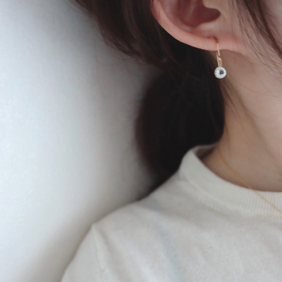 2月の誕生石✶選べる金具✶美しい透明感グリーンアメジスト ピアス・イヤリング サージカルステンレス 14kgf シルバー 6枚目の画像