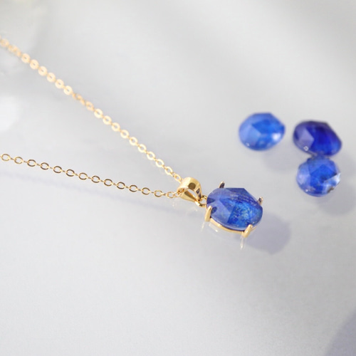 14金クラスプ　ラピスラズリ/淡水真珠　金ボール入り　ネックレス　40cm 本日値下げ 14金クラスプ ラピスラズリ/淡水真珠金ボール入り