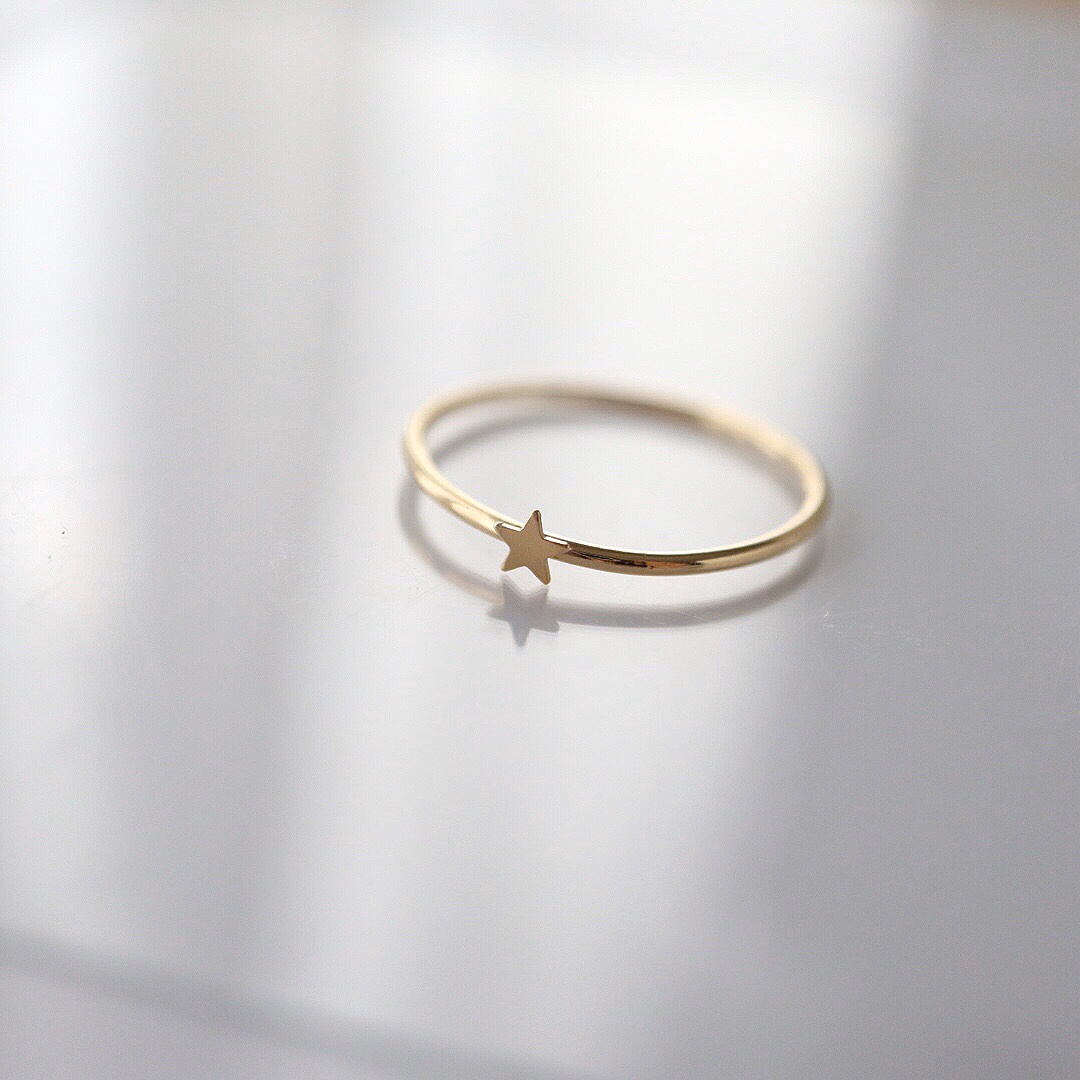 Morganite & きらきらCZ プリティ リング 14KGF☆14KRGF☆S925 DIAMOND HEART PINKIE RING(2ZR1437)K18 ピンキーリング｜スター