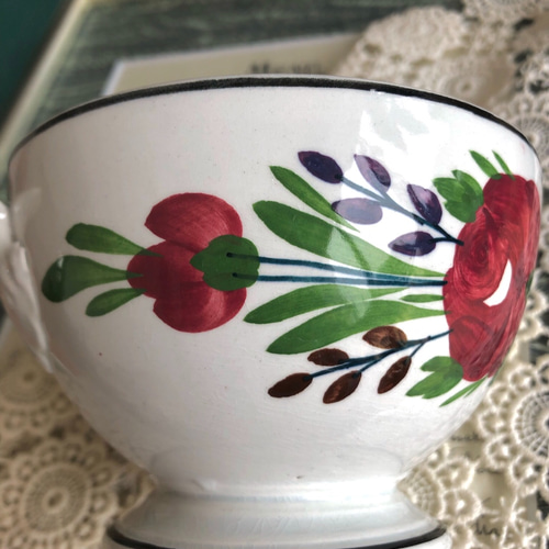 フランス蚤の市○カフェオレボウル○1930-40S Niderviller