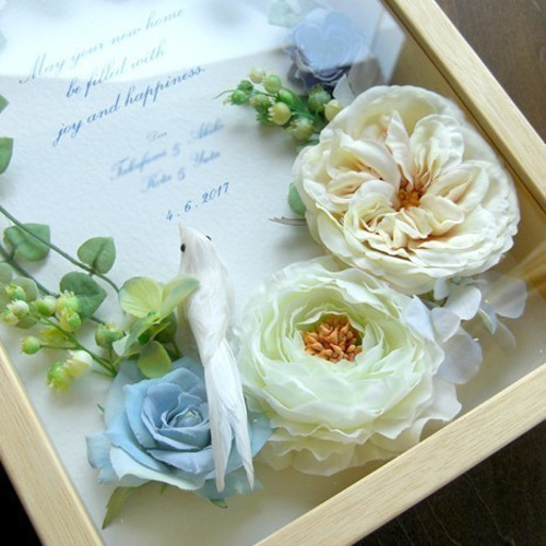 結婚式 ウェルカムボード ボックス(ブルー＆バード) ガーデン