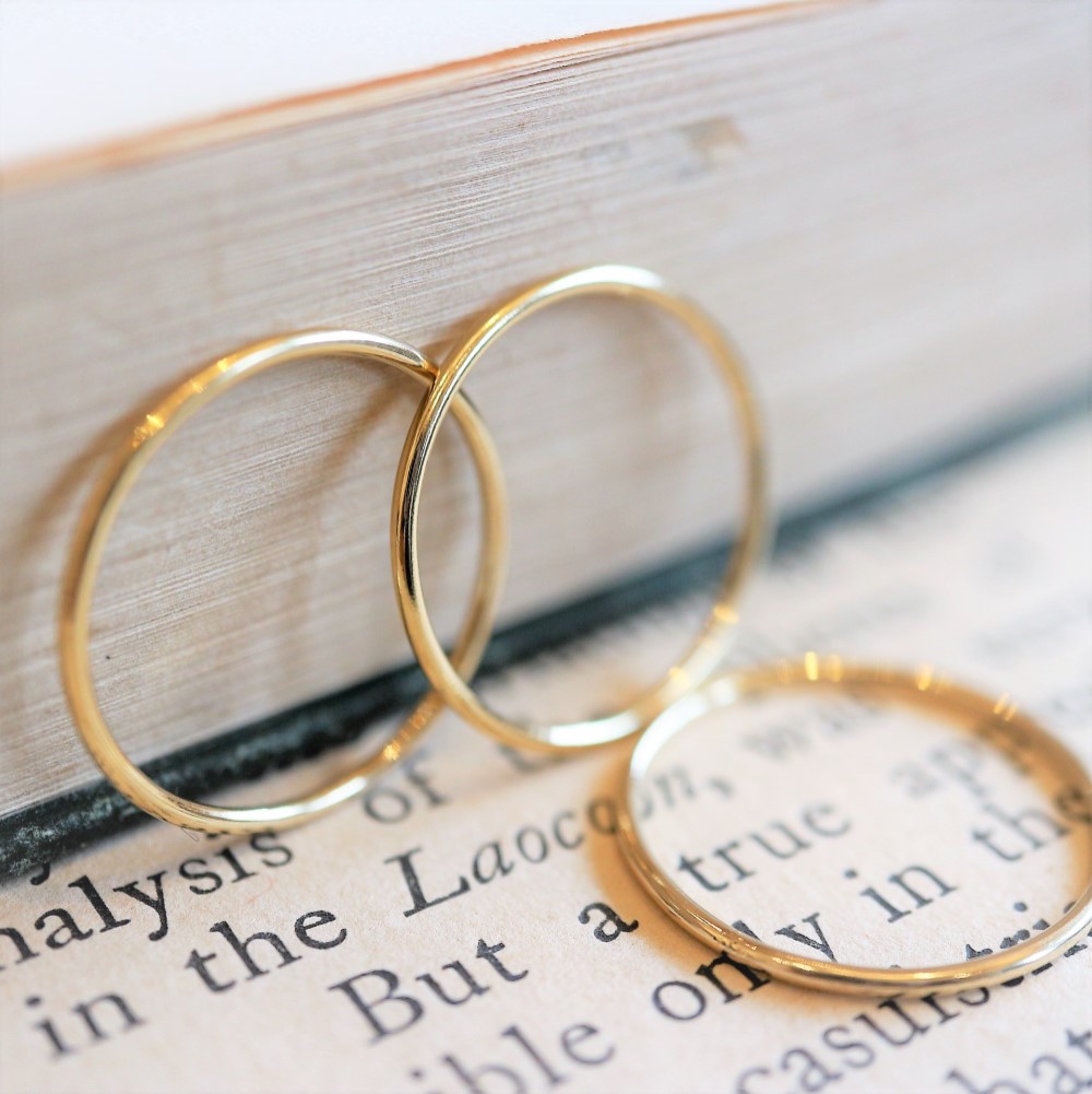 人気＊14Kgf！14金ゴールドフィルドのシンプルリング