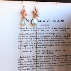 新作品*訂單生產* 14Kgf！巴洛克淡水珍珠和小珍珠珍珠連在一起Pierce×耳環 第5張的照片