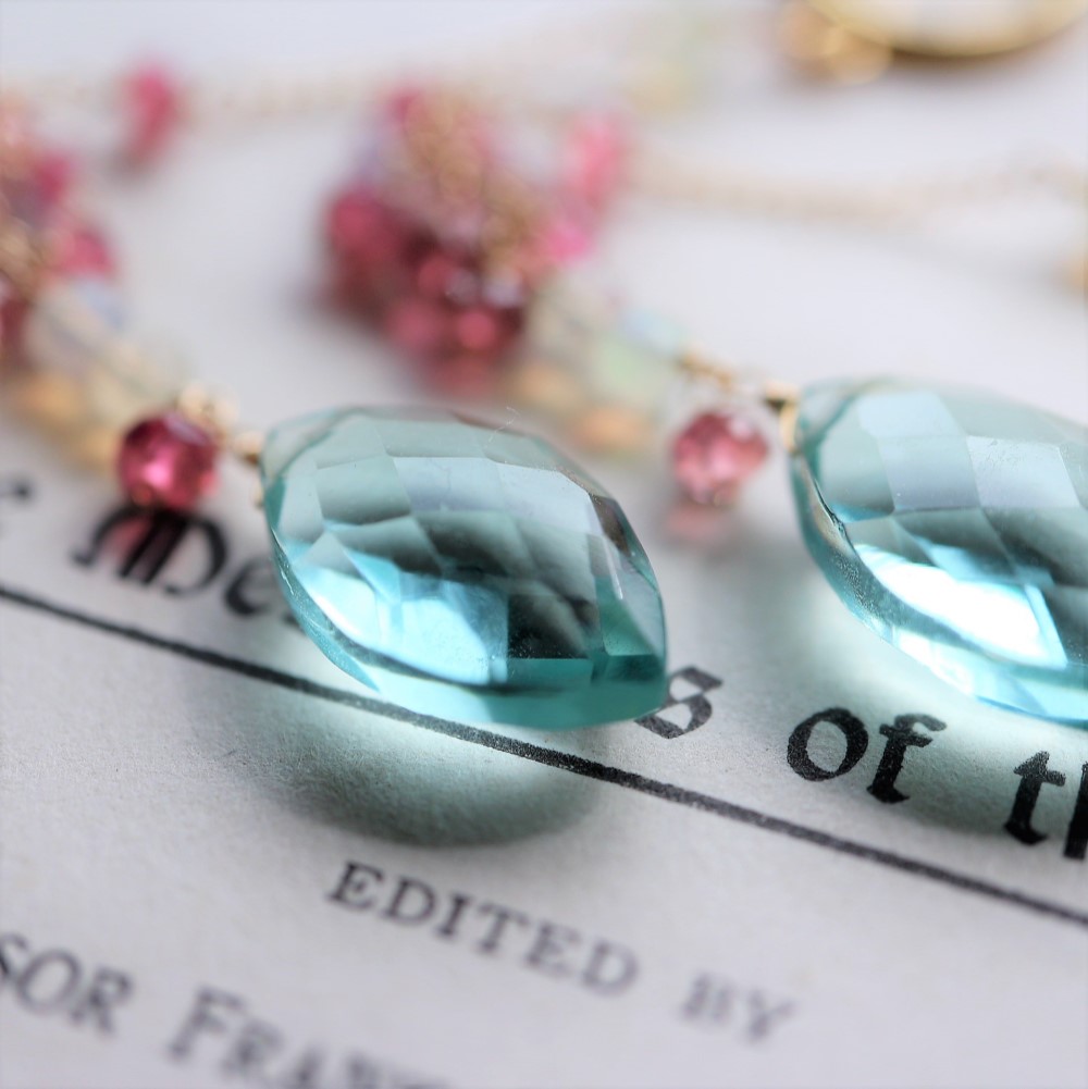 174. プレシャスオパール*14kgfピアス 再販＊アクアマリン