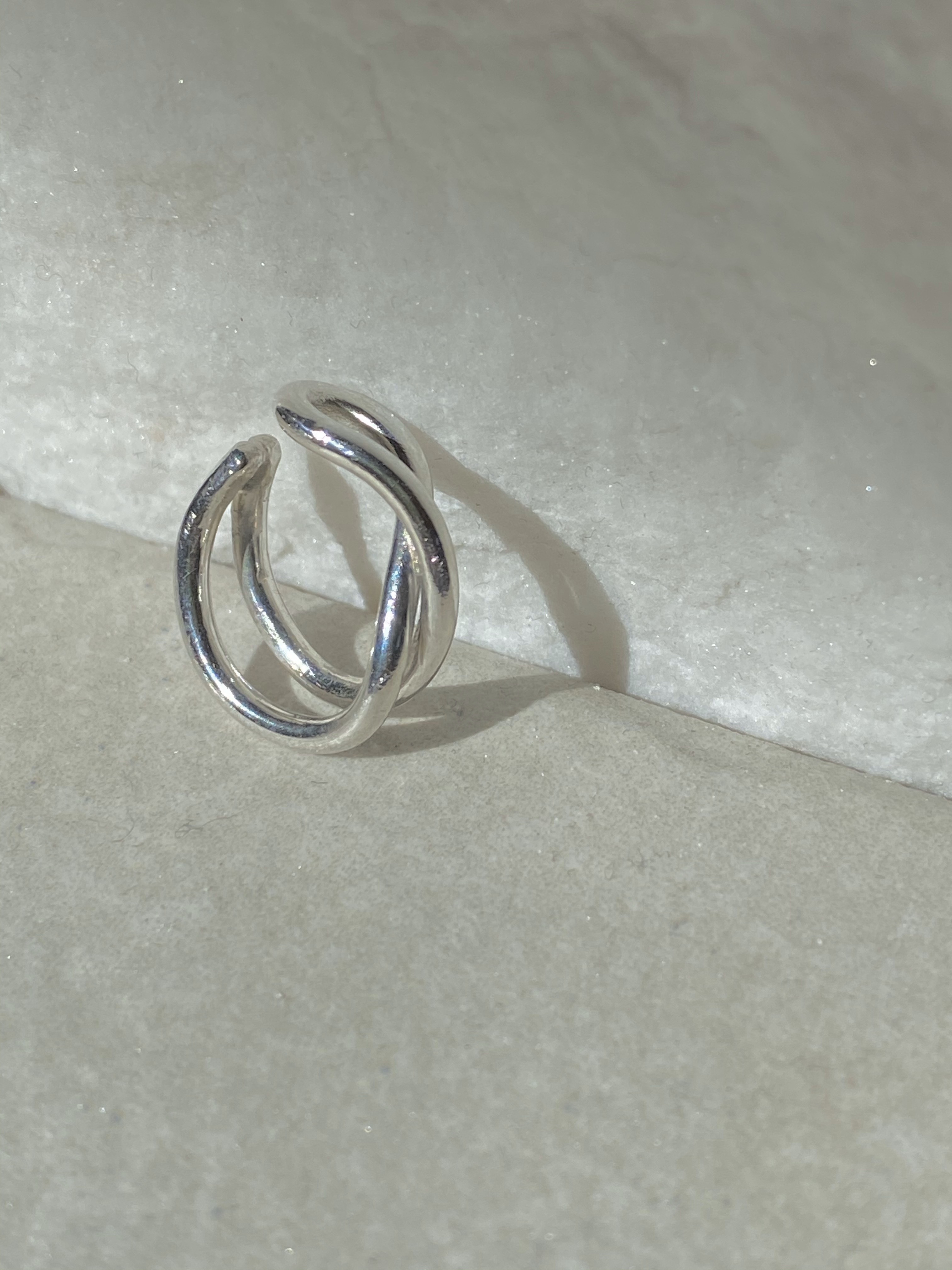 silver950 イヤーカフ 捻