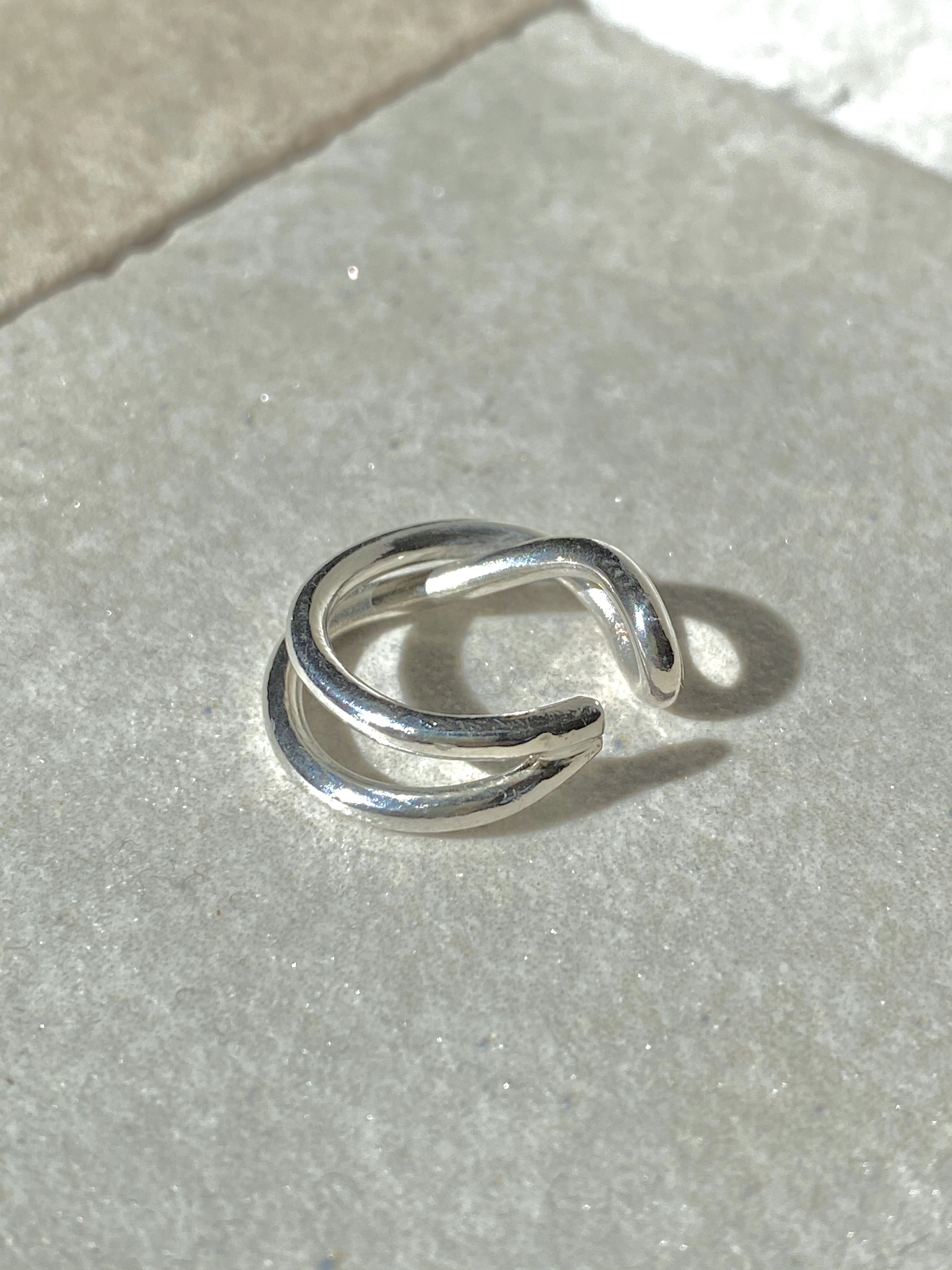 silver950 イヤーカフ 捻