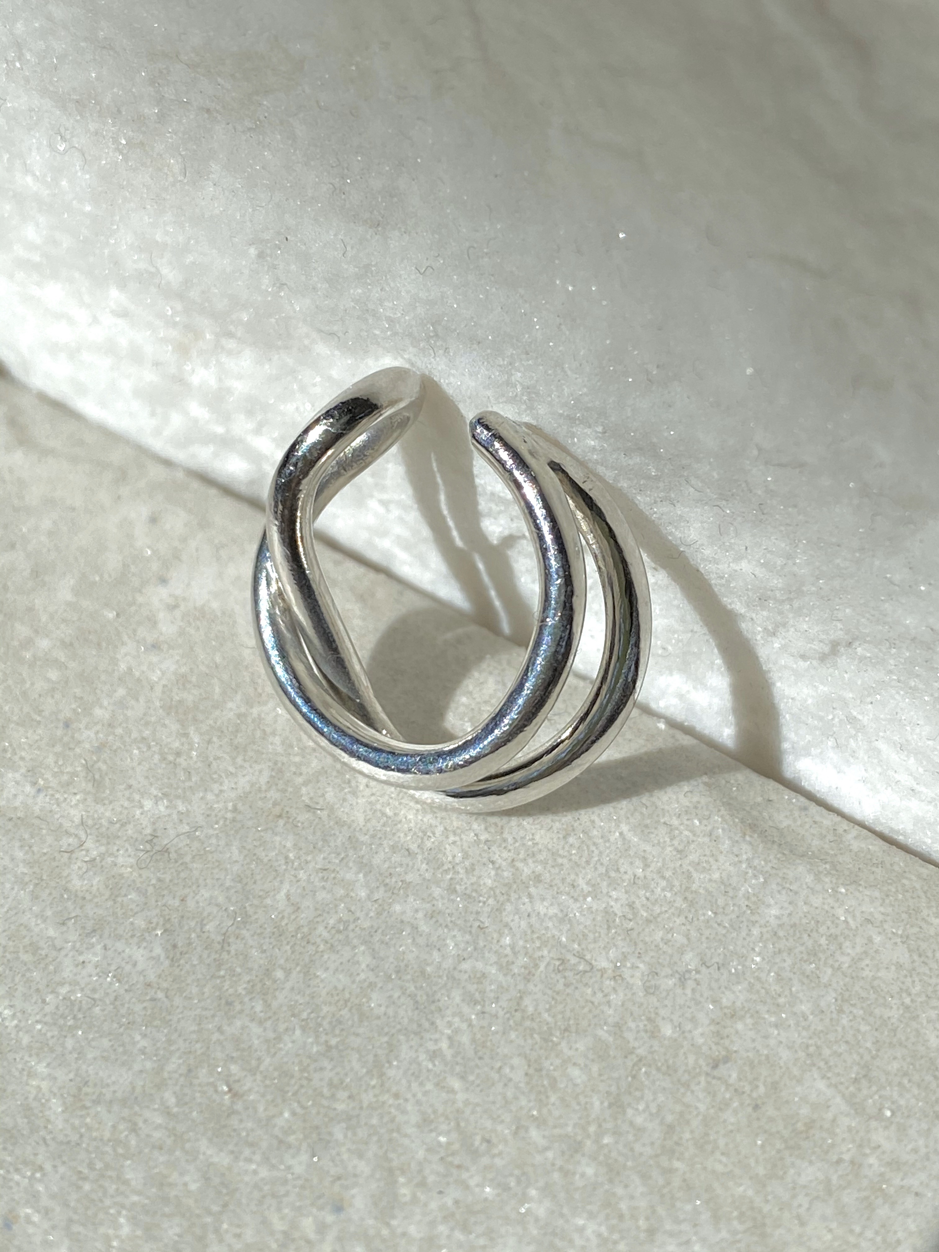 silver950 イヤーカフ 捻