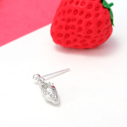 Fruit福祿果 草莓 水果 純銀垂墬耳環 (單支) 第2張的照片