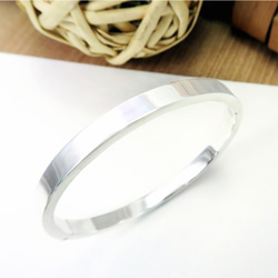 手環/手鐲 方形寬版(L-可開合) O型手環 純銀手環 第3張的照片