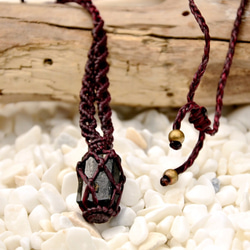 天然水晶-電氣石/碧璽-手制花邊編織項鍊 第1張的照片