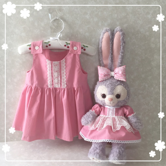 激安先着 ステラルーS＆子供服(ピンクワンピース 80～120) リンクコーデ ファッション雑貨