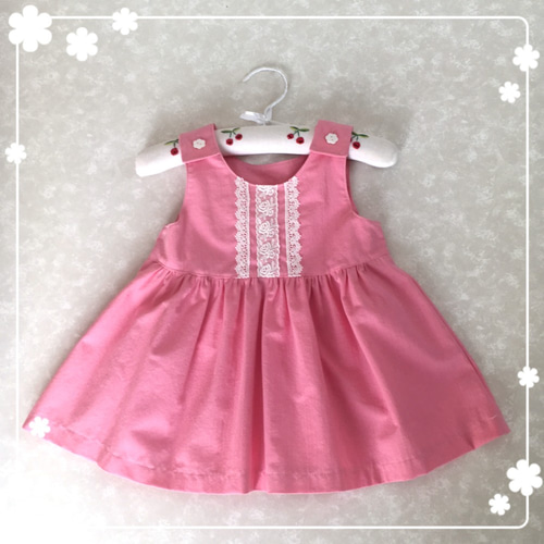ステラルーS＆子供服(ピンクワンピース 80～120) リンクコーデ