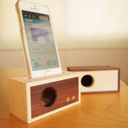 つみきコンポ風スピーカー【Bluetoothスピーカー】 スマホスタンド
