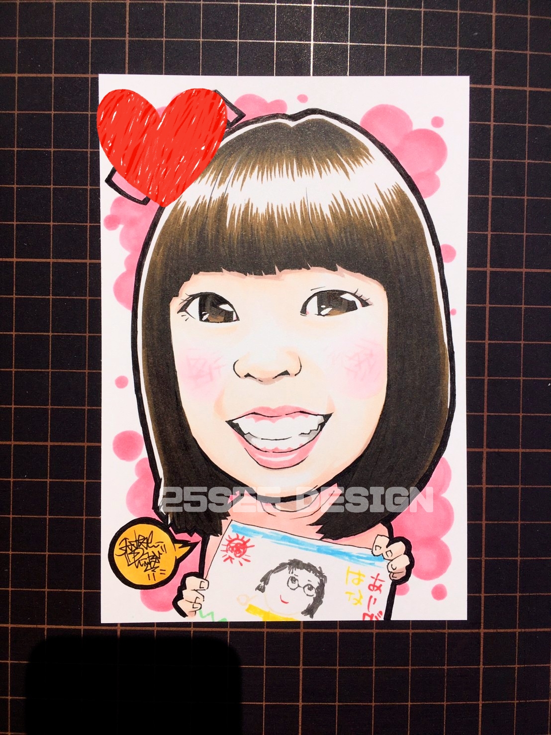 適切な価格 249番 12231321 通販 DESIGN 25SEE 絵画 似顔絵(ハガキサイズ) その他