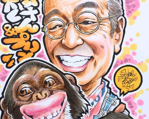 163番 似顔絵(2L判サイズ) 絵画 25SEE DESIGN 通販 6170123｜Creema