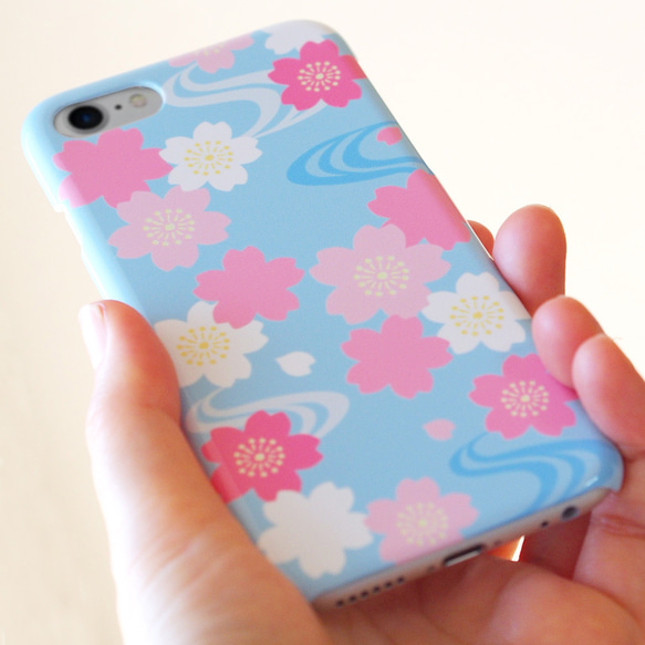 [限量1點春季幸運袋]櫻花和自來水智能手機套2種設置 第7張的照片