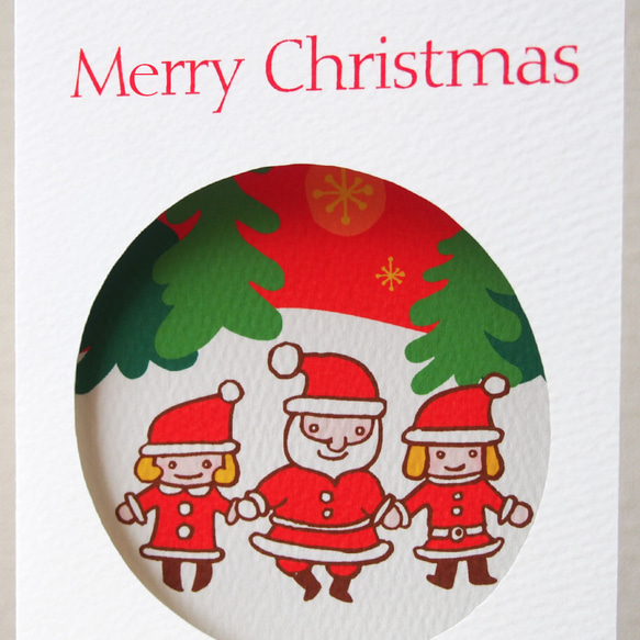 サンタの丸窓クリスマスカード 7枚目の画像