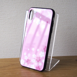 [促銷/僅限 1 件]iPhoneX/XS 櫻花燕子玻璃背蓋手機殼 第2張的照片