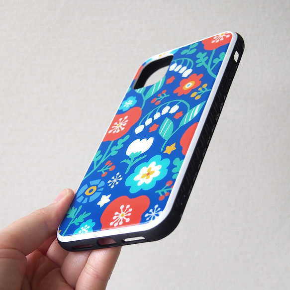 強化玻璃 iPhone 保護殼 [Vivid Flowers] #相容於 iPhone15 第3張的照片